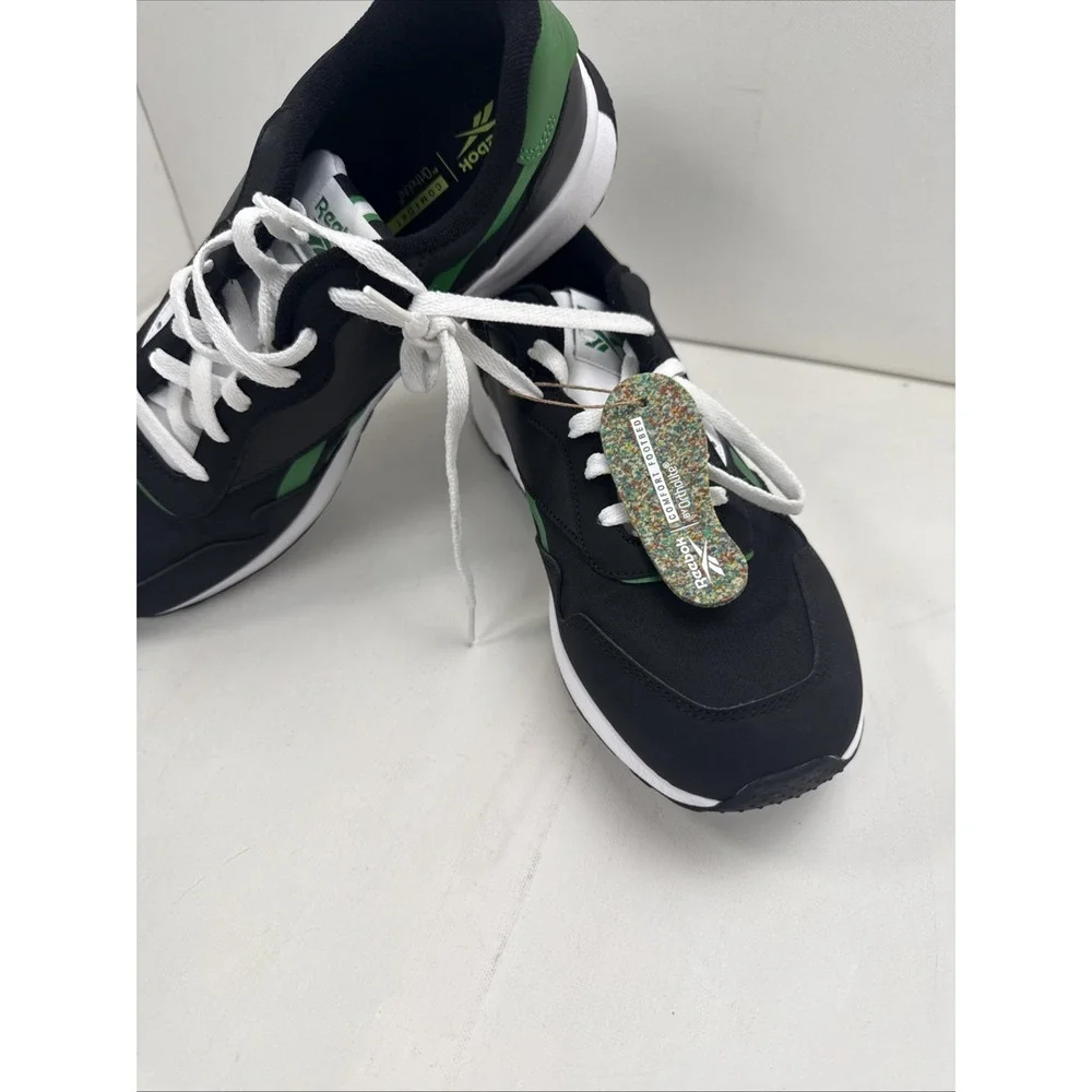 New‎ - Reebok Royal Flag Black & White Green FoamLite BS7966 Men Size 11.5 TShoe